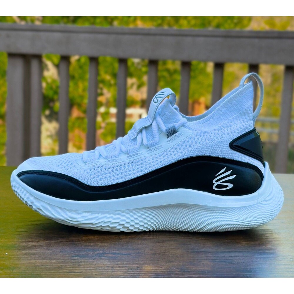 Under Armour Curry Flow White Black Basketball Shoes Youth 6Y EU 38.5 Athletic - Picture 4 of 16